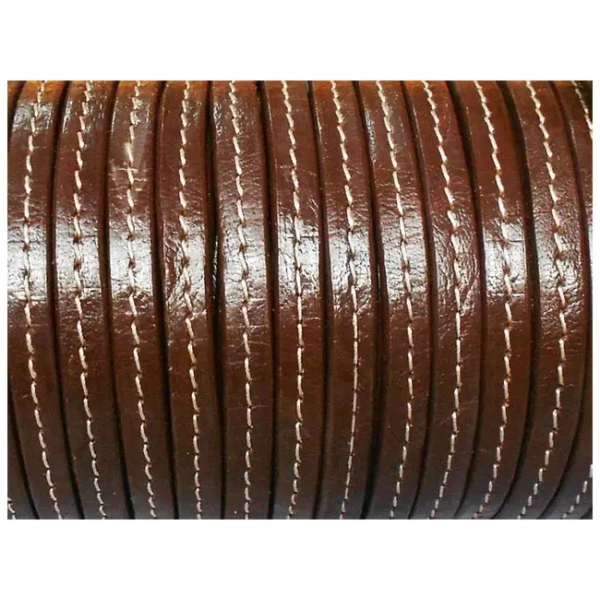 10x6mm-Flat-leather-cord-stitched-dark-brown-u-1