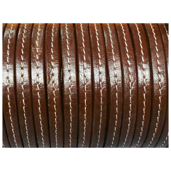 10x6mm-Flat-leather-cord-stitched-dark-brown-u
