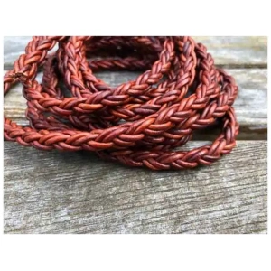 Round Braided Leather Cords