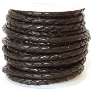 Round Braided Leather Cords