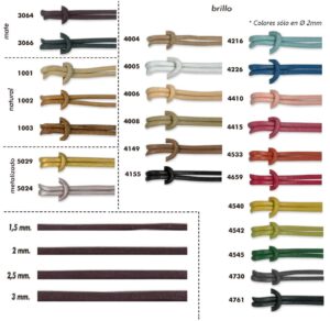 Leather cords in USA with multiple colors and sizes for jewelry making