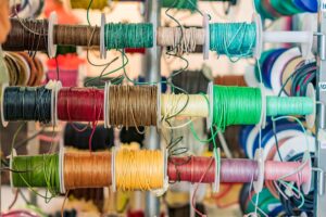 Leather cords display in store USA