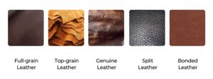 Types of leather materials comparison