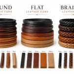 Comparison of round, flat, and braided leather cords