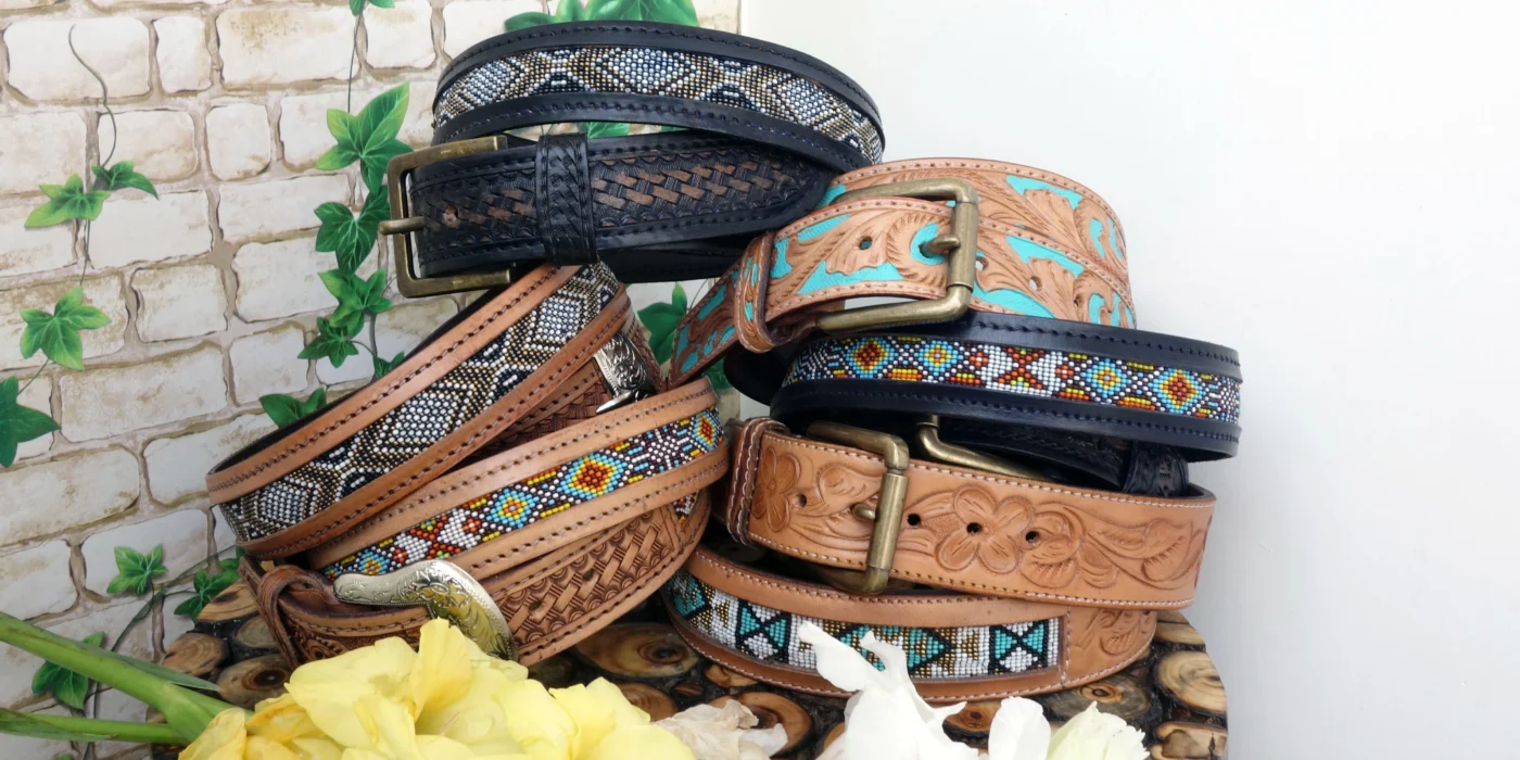 Premium genuine leather belt collection with handcrafted designs