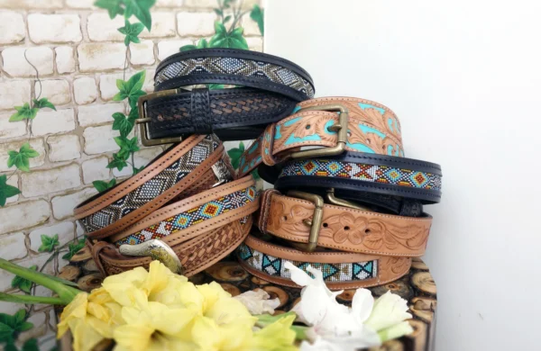 Premium genuine leather belt collection with handcrafted designs